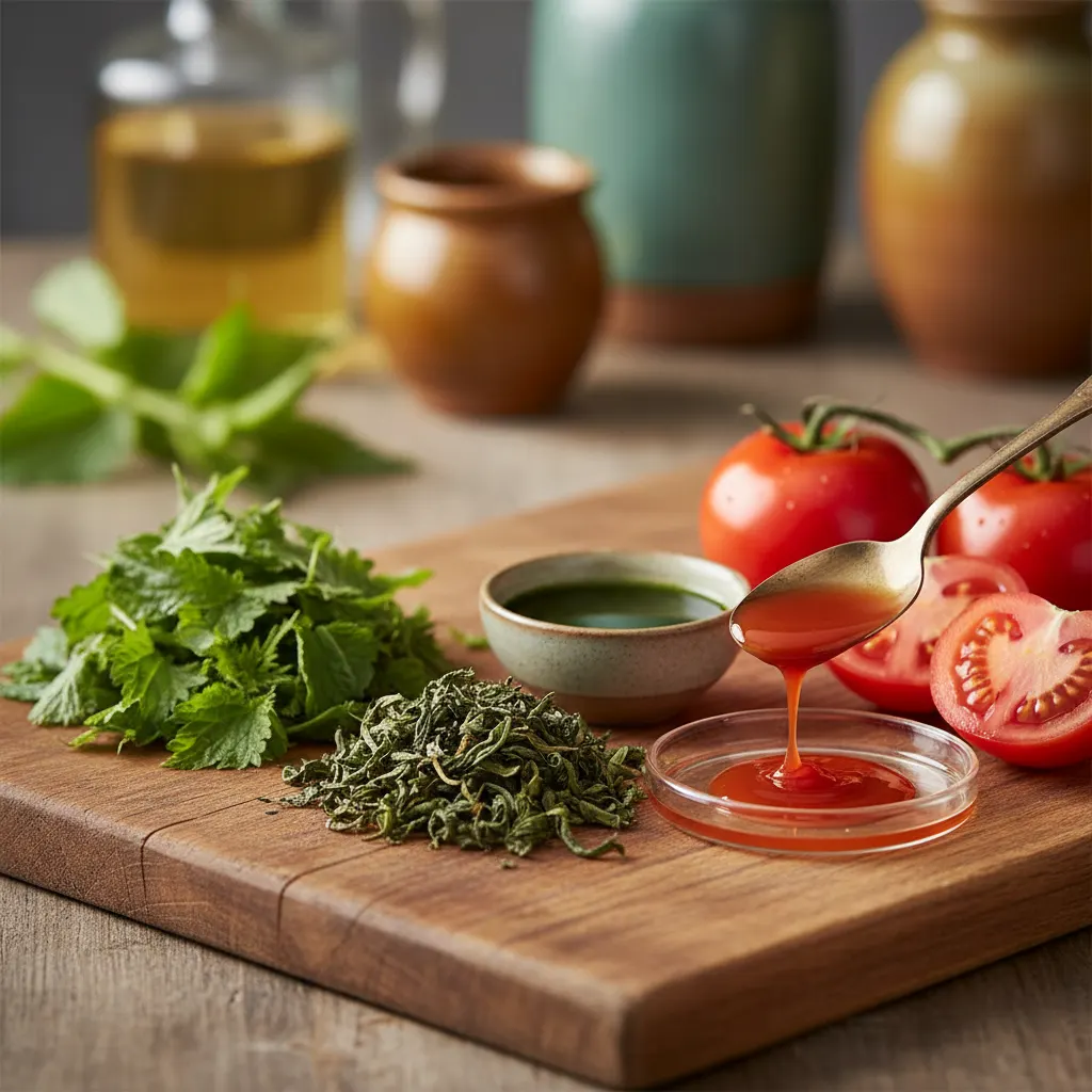 Nettle leaf, green tea and lycopene-rich tomatoes - plant-based men's wellness capsules NZ